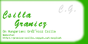 csilla granicz business card